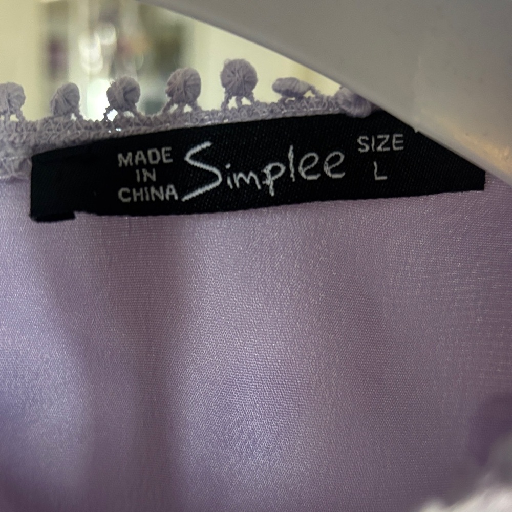 Simplee Apparel Lavender Lace Dress Spring - Picture 4 of 7